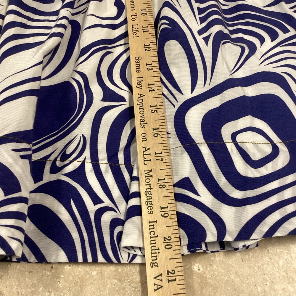 CAbi SZ 12 pleated lined swing style skirt pockets cotton blend drop waistband - Picture 11 of 11